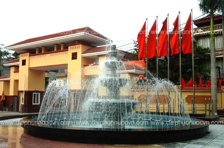 Thiết kế thi công hoàn thiện đài phun nước Công An Tỉnh Bắc Giang