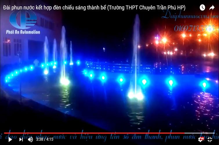 Thiết kế thi công đài phun nước (Trường THPT Chuyên Trần Phú Hải