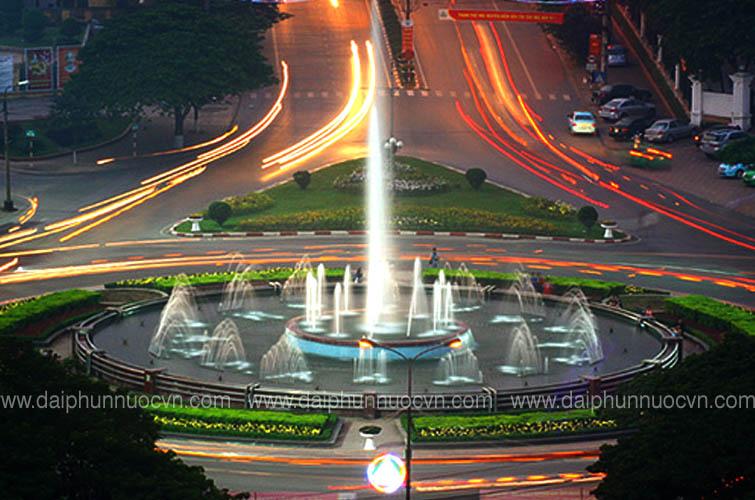 Đài phun nước đường tròn TP Thái Nguyên